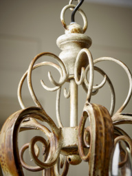 Six Arm Scroll Chandelier - thumbnail 4