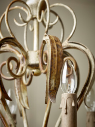 Six Arm Scroll Chandelier - thumbnail 3