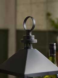 Black Coated Metal Lantern- Medium - thumbnail 2