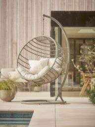 Tilos Geometric Hanging Chair - Olive - thumbnail 1