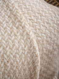 Soft Wool Diamond Throw - Barley - thumbnail 2