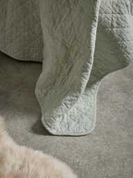 Cotton Quilted Throw - Green Stripe - thumbnail 4