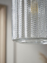 Herringbone Glass Pendant - Column - thumbnail 4