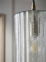 Herringbone Glass Pendant - Column - thumbnail 3