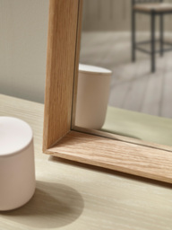 Oak Deep Framed Mirror - Rectangle - thumbnail 3
