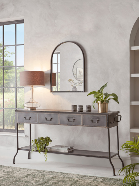 Industrial Iron Console Table - image 1
