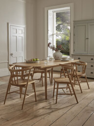 Weathered Oak Extendable Rectangle Dining Table - 6 to 8 Seater