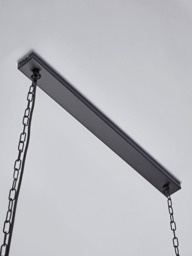 Large Metal Trapeze Pendant - Black - thumbnail 3