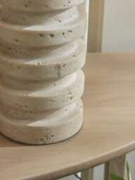 Ribbed Travertine Table Lamp - thumbnail 4
