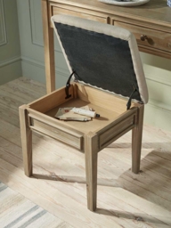 Camille Dressing Table Storage Stool - Limewashed - thumbnail 2