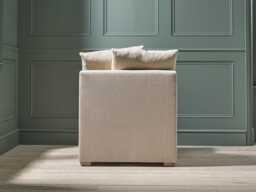 Lyon Single Seat Module - Fog Opulent Cotton Velvet - thumbnail 4