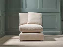 Lyon Single Seat Module - Fog Opulent Cotton Velvet - thumbnail 3
