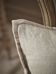 Velvet & Cotton Linen Square Cushion Cover - Putty - thumbnail 2