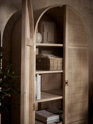 Arched Wicker Display Cabinet - thumbnail 4