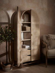 Arched Wicker Display Cabinet - thumbnail 3