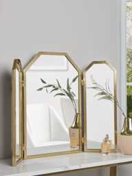Brass Folding Dressing Table Mirror