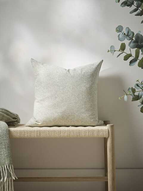 Indira Hand Block Printed Cushion Cover - Dusky Sage - image 1