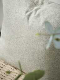 Indira Hand Block Printed Cushion Cover - Dusky Sage - thumbnail 2