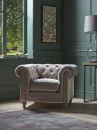 Dalvik Armchair - Tobacco Opulent Cotton Velvet - thumbnail 1