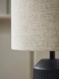 Ribbed Table Lamp - Black - thumbnail 5