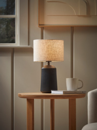 Ribbed Table Lamp - Black - thumbnail 2