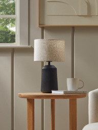 Ribbed Table Lamp - Black - thumbnail 1