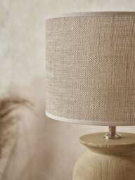 Carved Mango Wood Table Lamp - thumbnail 3