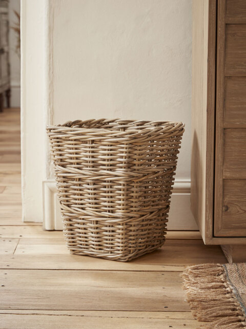 Rattan Waste Paper Basket - Square - image 1