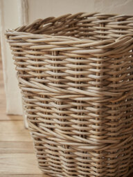 Rattan Waste Paper Basket - Square - thumbnail 2