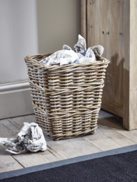 Rattan Waste Paper Basket - Square - thumbnail 3