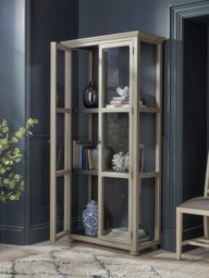 Distressed Birch Display Cabinet - thumbnail 2