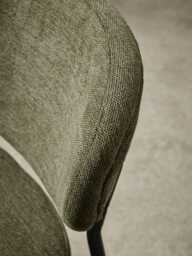 Green Boucle Upholstered Dining Chair - Set of 2 - thumbnail 2