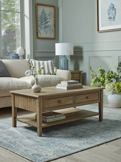 Camille Coffee Table - Limewashed - image 1
