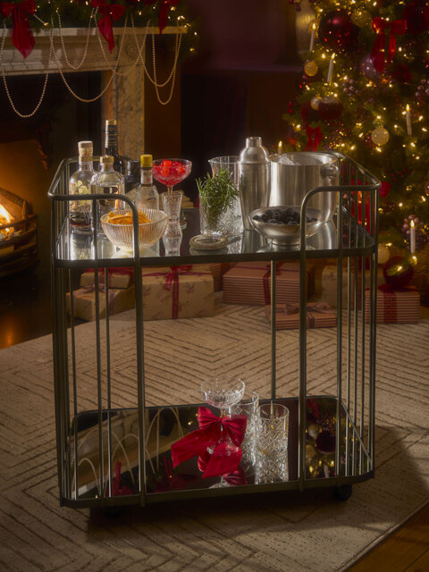 Mirrored Drinks Trolley - image 1