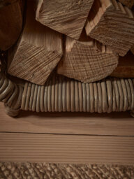 Tall Rattan Log Holder - thumbnail 5
