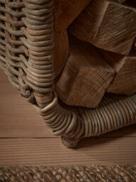 Tall Rattan Log Holder - thumbnail 4