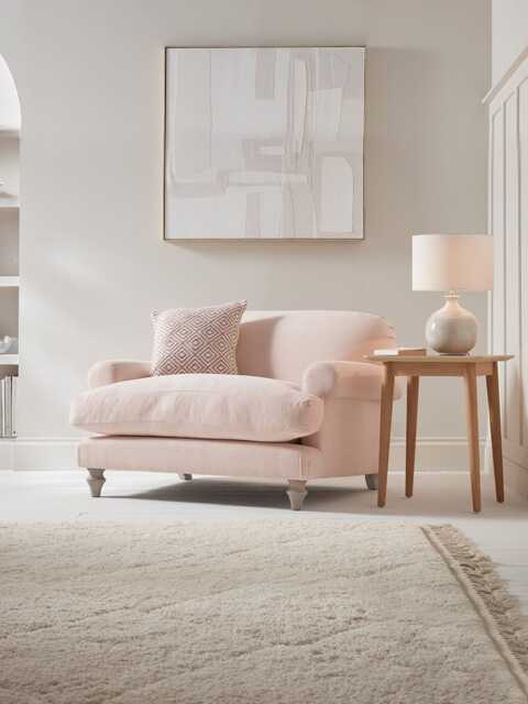 Kiruna Love Seat - Delicate Rose Opulent Cotton Velvet - image 1