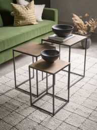 Three Cast Metal Nesting Tables