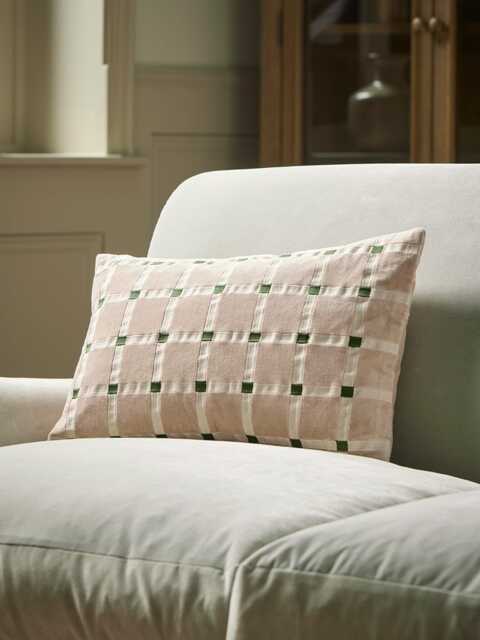 Lola Velvet Cushion - Taupe - image 1