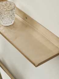 Slimline Metal Shelf - Brass - thumbnail 3