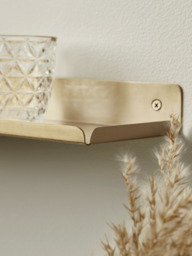 Slimline Metal Shelf - Brass - thumbnail 2