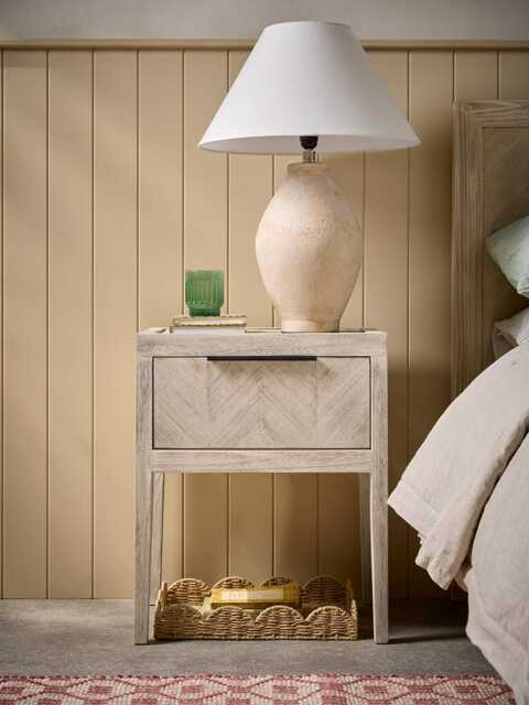 Tova Limewashed Bedside Table - image 1