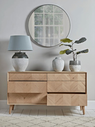 Chevron Oak Chest of Drawers - thumbnail 2