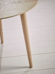 Chevron Oak Round Dining Table - 4 Seater - thumbnail 5