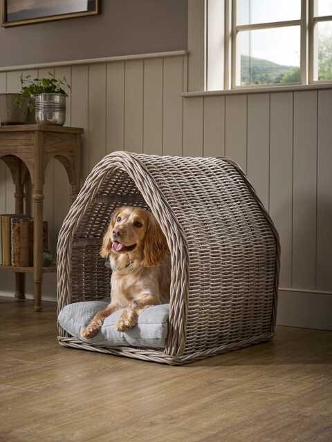 Round Rattan Pet House - Small - image 1