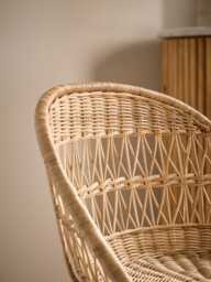 Round Rattan Wicker Counter Stool - thumbnail 3