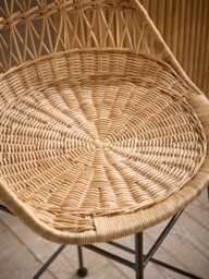 Round Rattan Wicker Counter Stool - thumbnail 5