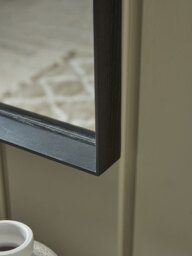 Arched Black Oak Mirror - thumbnail 5