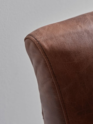 Relaxed Lounge Chair - Tan Leather - thumbnail 3