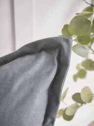 Umea Chaise Left Hand Facing Sofa - Dusky Blue Cotton Stripe - thumbnail 2